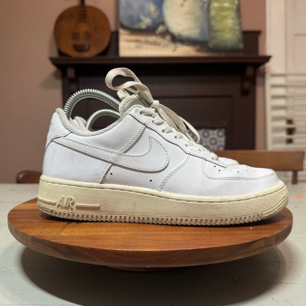 Nike Air Force 1 Low Kids Size 6Y White Sneaker Shoes 314192-117